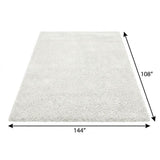 9' X 12' Gold And Ivory Geometric Shag Washable Area Rug With UV Protection - HomeRoots - Flyclothing LLC