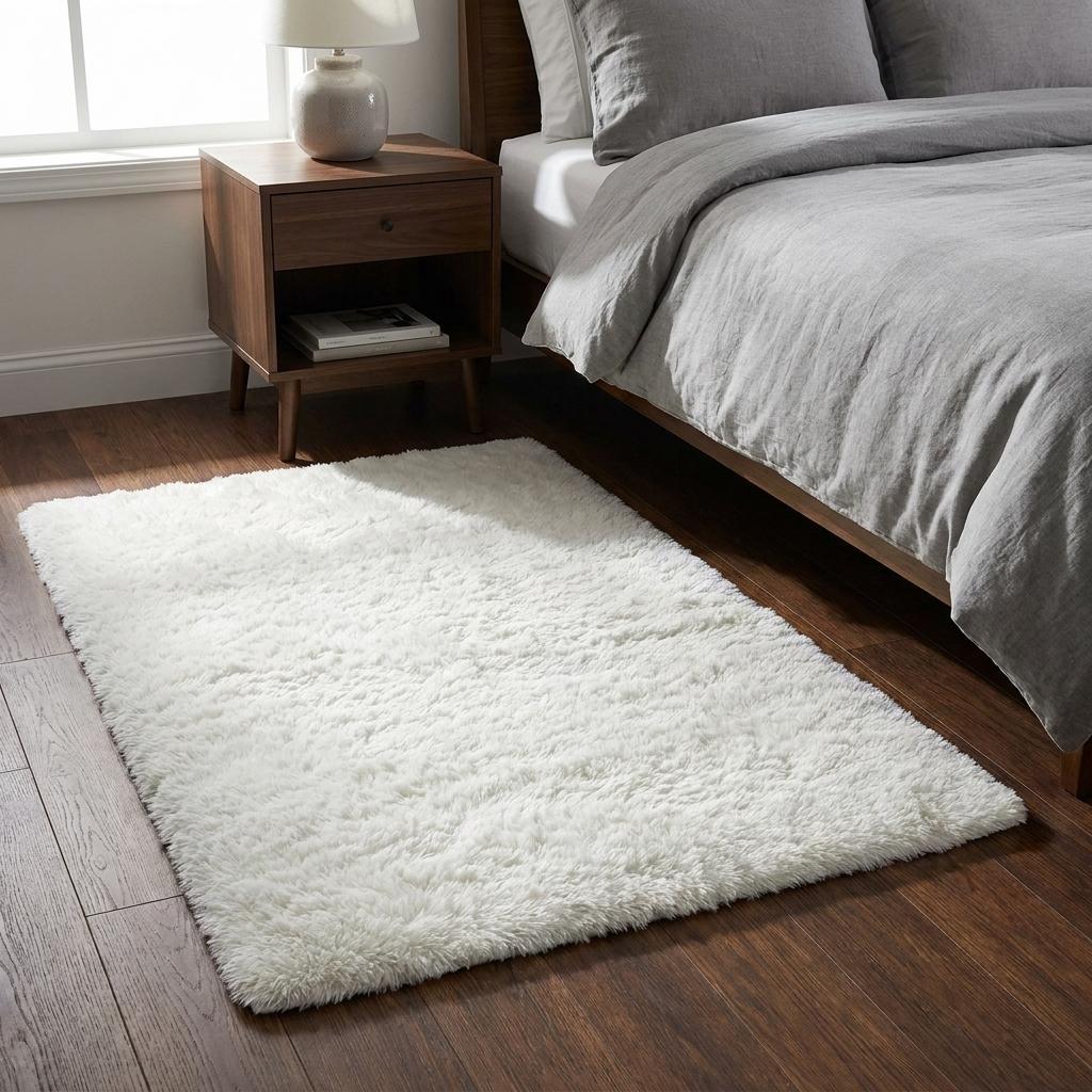 3' X 5' Gray And Ivory Geometric Shag Washable Area Rug With UV Protection - HomeRoots - Flyclothing LLC