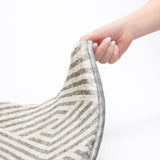 3' X 5' Gray And Ivory Geometric Shag Washable Area Rug With UV Protection - HomeRoots - Flyclothing LLC