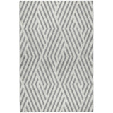 10' X 14' Gray And Ivory Geometric Shag Washable Area Rug With UV Protection - HomeRoots - Flyclothing LLC