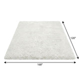 10' X 14' Gray And Ivory Geometric Shag Washable Area Rug With UV Protection - HomeRoots - Flyclothing LLC