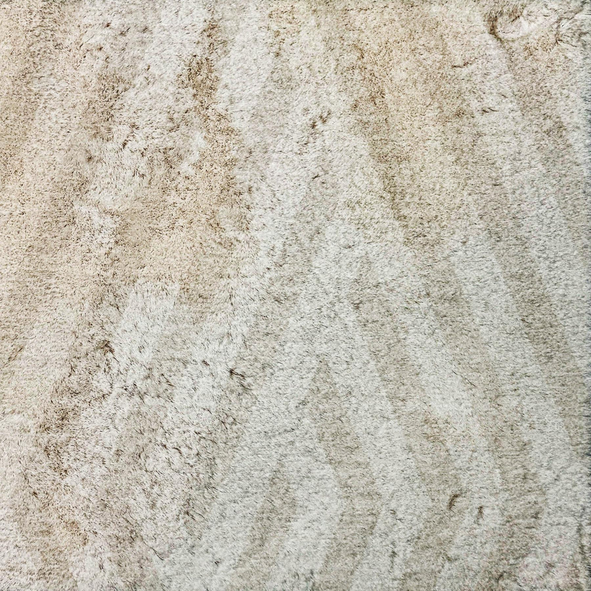 5' X 8' Ivory And Beige Geometric Shag Washable Area Rug With UV Protection - HomeRoots - Flyclothing LLC