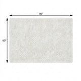 5' X 8' Ivory And Beige Geometric Shag Washable Area Rug With UV Protection - HomeRoots - Flyclothing LLC