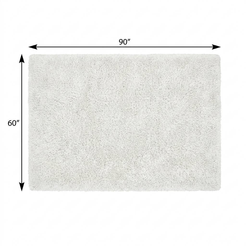 5' X 8' Ivory And Beige Geometric Shag Washable Area Rug With UV Protection - HomeRoots - Flyclothing LLC