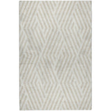 8' X 10' Ivory And Beige Geometric Shag Washable Area Rug With UV Protection - HomeRoots - Flyclothing LLC