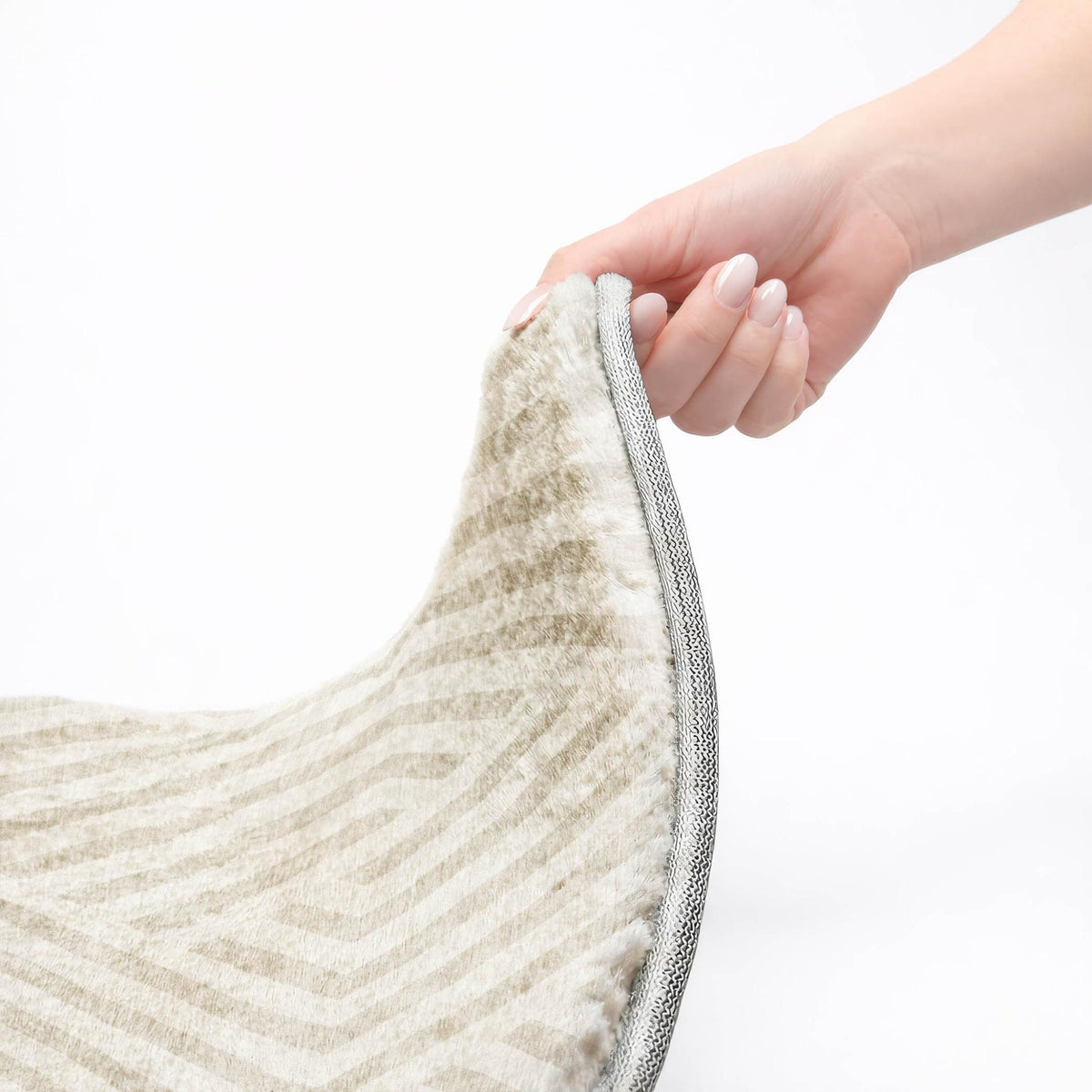 8' X 10' Ivory And Beige Geometric Shag Washable Area Rug With UV Protection - HomeRoots - Flyclothing LLC