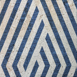 10' X 14' Navy Blue And Ivory Geometric Shag Washable Area Rug With UV Protection - HomeRoots - Flyclothing LLC