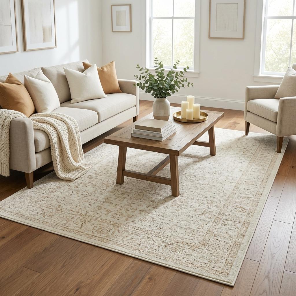 5' X 8' Olive Green And Ivory Geometric Shag Washable Area Rug With UV Protection - HomeRoots - Flyclothing LLC
