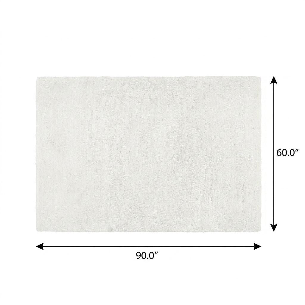 5' X 8' Olive Green And Ivory Geometric Shag Washable Area Rug With UV Protection - HomeRoots - Flyclothing LLC