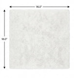 8' Olive Green And Ivory Geometric Shag Washable Round Rug With UV Protection - HomeRoots - Flyclothing LLC