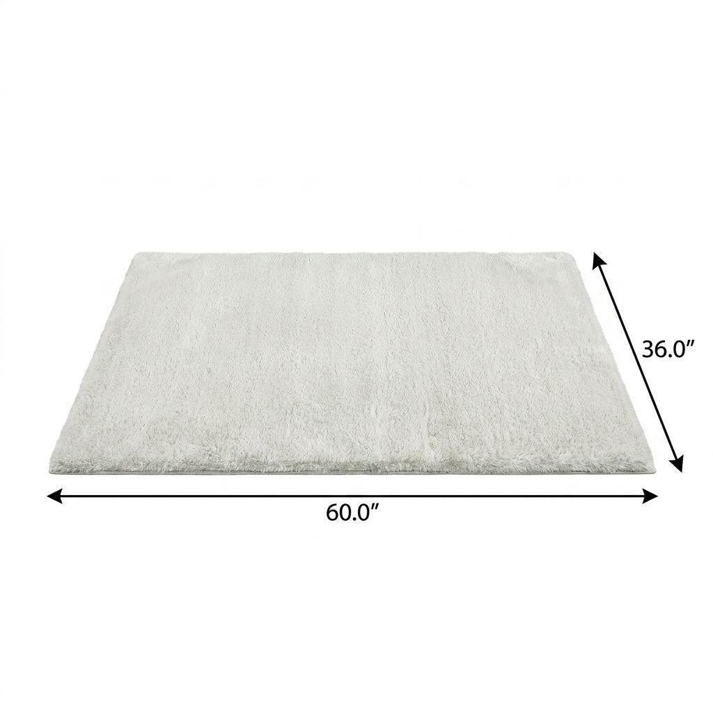 3' X 5' Orange And Ivory Geometric Shag Washable Area Rug With UV Protection - HomeRoots - Flyclothing LLC