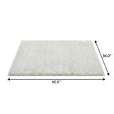 3' X 5' Orange And Ivory Geometric Shag Washable Area Rug With UV Protection - HomeRoots - Flyclothing LLC
