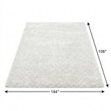 9' X 12' Orange And Ivory Geometric Shag Washable Area Rug With UV Protection - HomeRoots - Flyclothing LLC