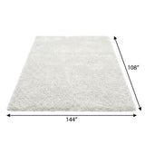 9' X 12' Pink And Ivory Geometric Shag Washable Area Rug With UV Protection - HomeRoots - Flyclothing LLC