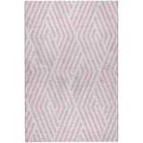 10' X 14' Pink And Ivory Geometric Shag Washable Area Rug With UV Protection - HomeRoots - Flyclothing LLC