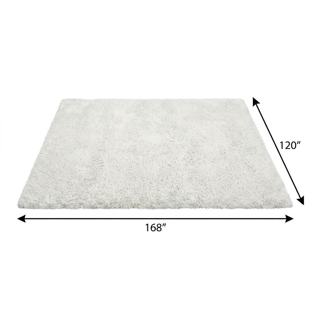 10' X 14' Pink And Ivory Geometric Shag Washable Area Rug With UV Protection - HomeRoots - Flyclothing LLC