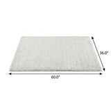 3' X 5' Purple And Ivory Geometric Shag Washable Area Rug With UV Protection - HomeRoots - Flyclothing LLC