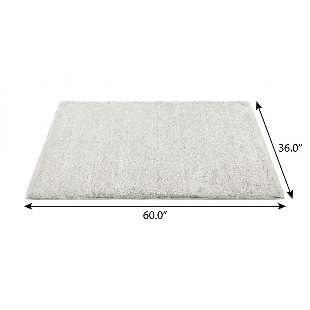 3' X 5' Purple And Ivory Geometric Shag Washable Area Rug With UV Protection - HomeRoots - Flyclothing LLC