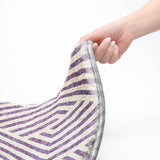 8' X 10' Purple And Ivory Geometric Shag Washable Area Rug With UV Protection - HomeRoots - Flyclothing LLC