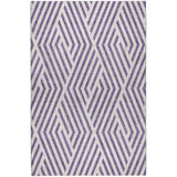 9' X 12' Purple And Ivory Geometric Shag Washable Area Rug With UV Protection - HomeRoots - Flyclothing LLC