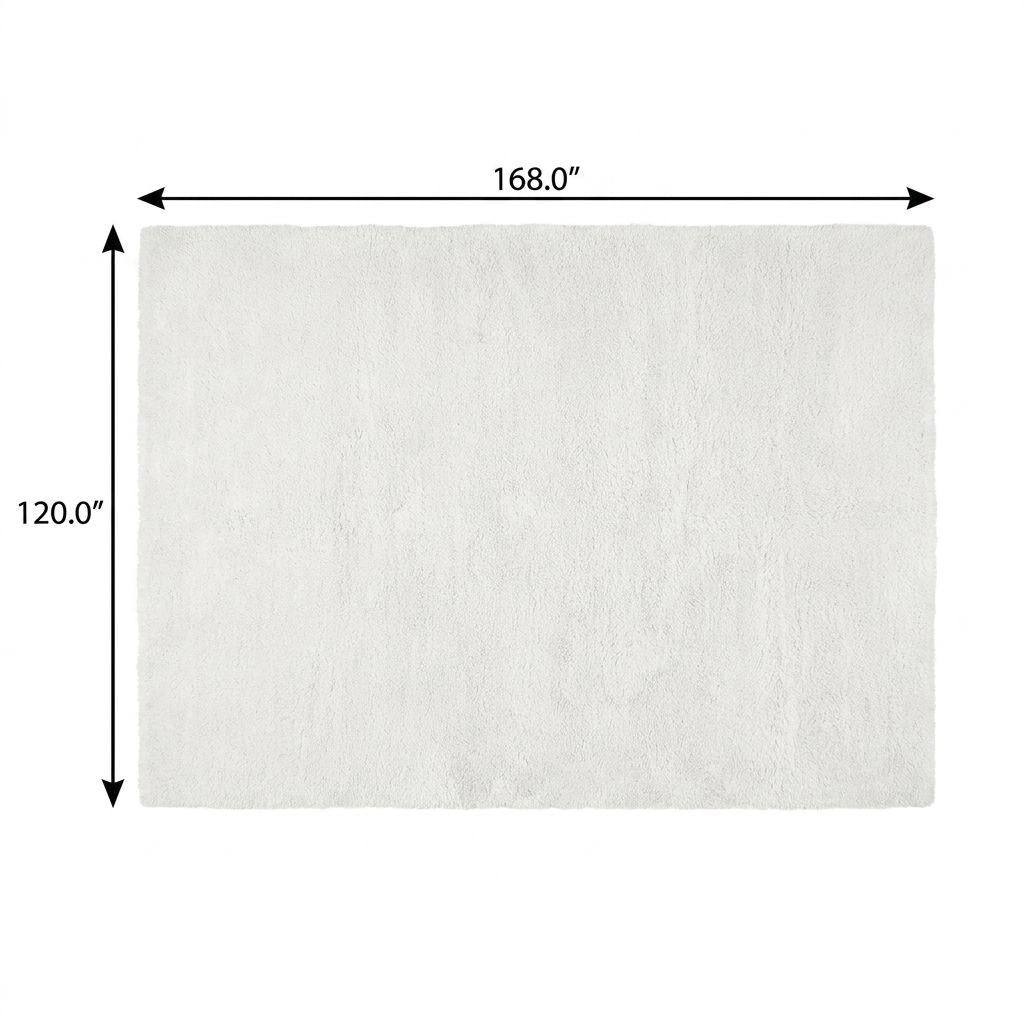 10' X 14' Purple And Ivory Geometric Shag Washable Area Rug With UV Protection - HomeRoots - Flyclothing LLC
