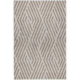 9' X 12' Taupe And Ivory Geometric Shag Washable Area Rug With UV Protection - HomeRoots - Flyclothing LLC