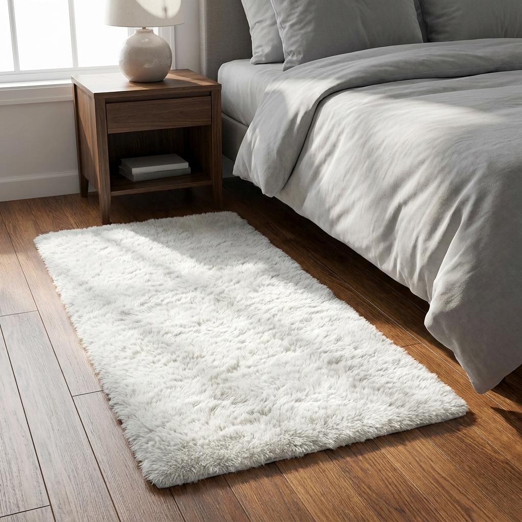 3' X 5' Teal And Ivory Geometric Shag Washable Area Rug With UV Protection - HomeRoots - Flyclothing LLC