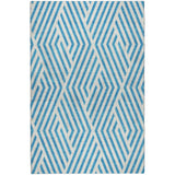 10' X 14' Teal And Ivory Geometric Shag Washable Area Rug With UV Protection - HomeRoots - Flyclothing LLC