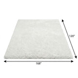 10' X 14' Teal And Ivory Geometric Shag Washable Area Rug With UV Protection - HomeRoots - Flyclothing LLC