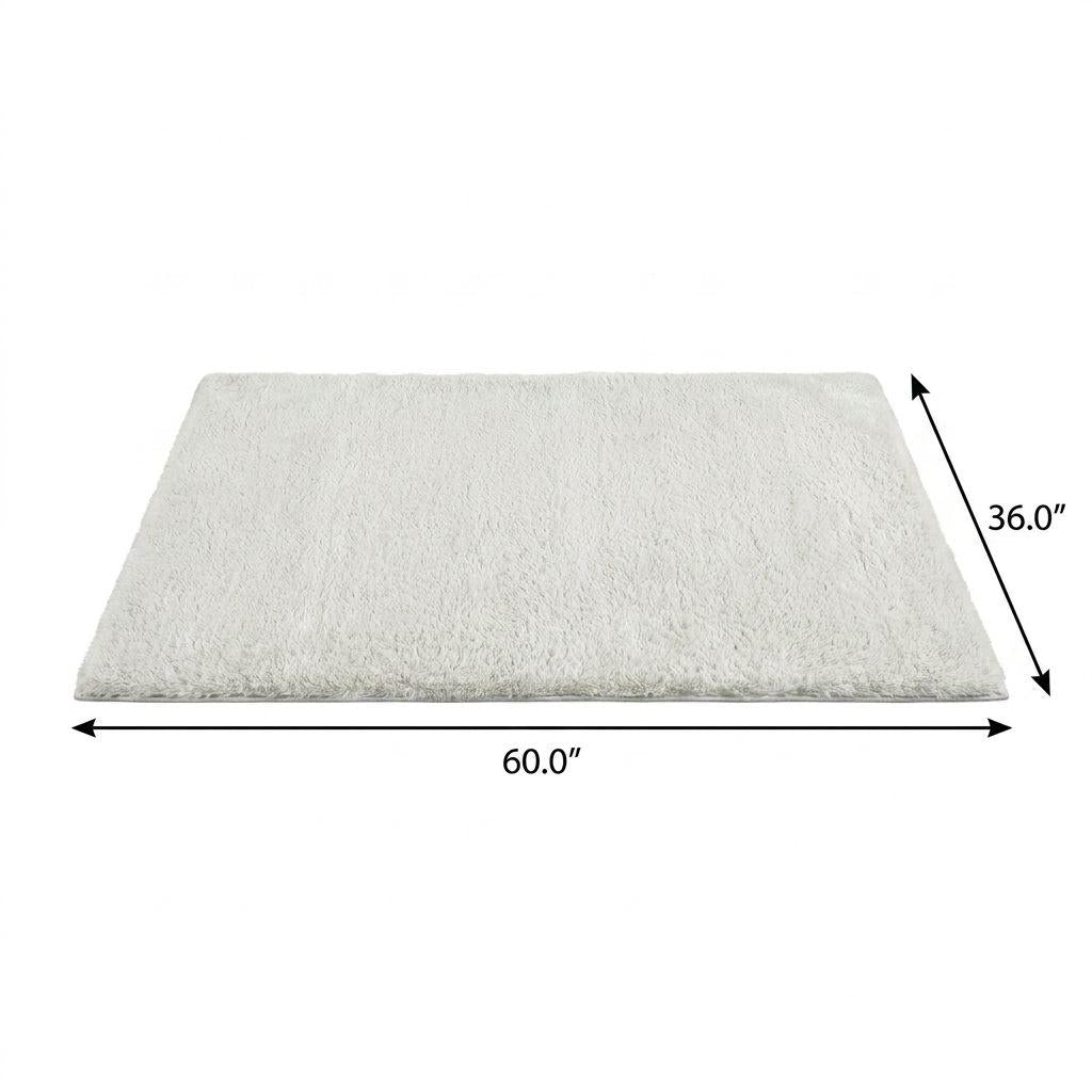 3' X 5' Yellow And Ivory Geometric Shag Washable Area Rug With UV Protection - HomeRoots - Flyclothing LLC