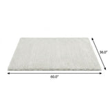 3' X 5' Yellow And Ivory Geometric Shag Washable Area Rug With UV Protection - HomeRoots - Flyclothing LLC
