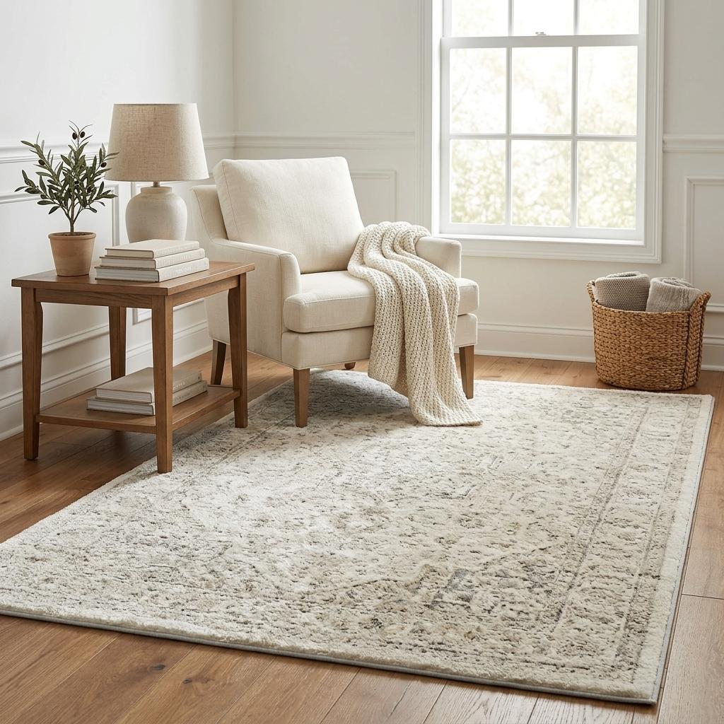 5' X 8' Yellow And Ivory Geometric Shag Washable Area Rug With UV Protection - HomeRoots - Flyclothing LLC