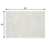 5' X 8' Yellow And Ivory Geometric Shag Washable Area Rug With UV Protection - HomeRoots - Flyclothing LLC