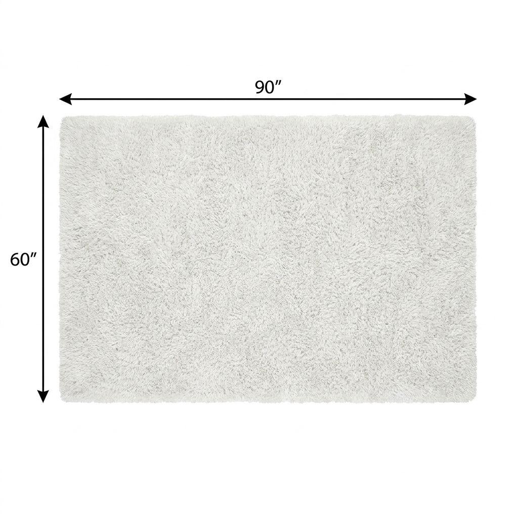 5' X 8' Yellow And Ivory Geometric Shag Washable Area Rug With UV Protection - HomeRoots - Flyclothing LLC