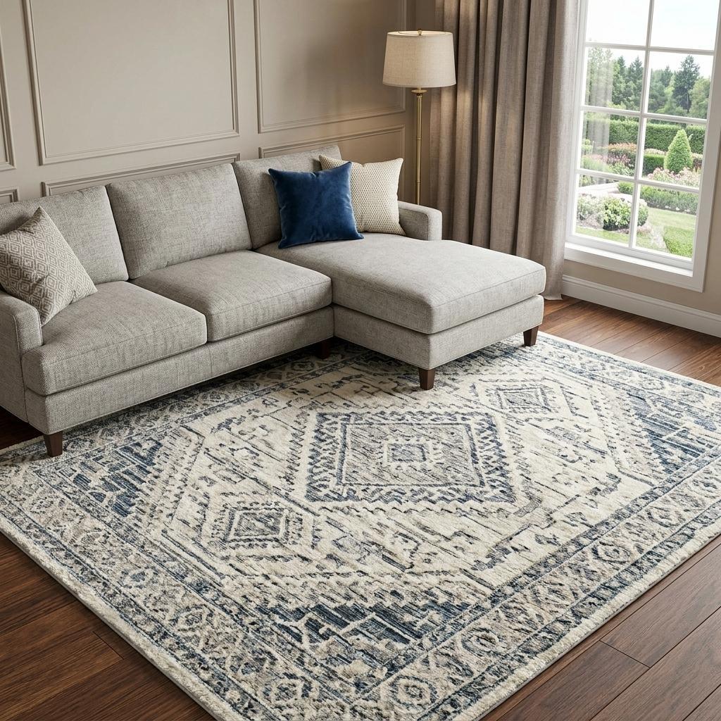 8' X 10' Yellow And Ivory Geometric Shag Washable Area Rug With UV Protection - HomeRoots - Flyclothing LLC