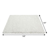 10' X 14' Yellow And Ivory Geometric Shag Washable Area Rug With UV Protection - HomeRoots - Flyclothing LLC