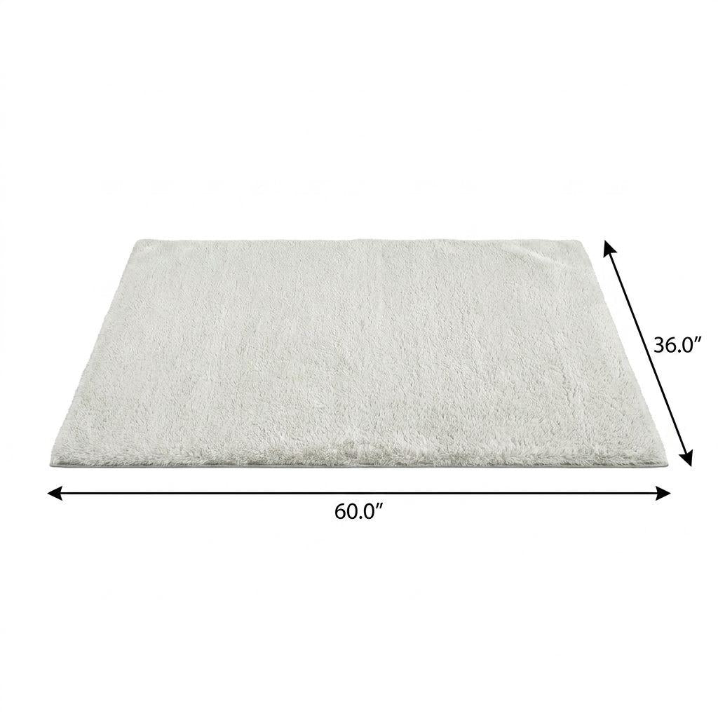 3' X 5' Green And Ivory Floral Shag Washable Area Rug With UV Protection - HomeRoots - Flyclothing LLC