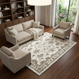 9' X 12' Green And Ivory Floral Shag Washable Area Rug With UV Protection - HomeRoots - Flyclothing LLC