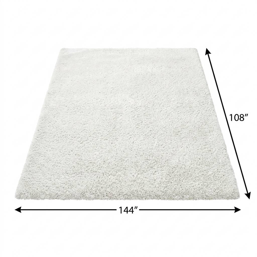 9' X 12' Green And Ivory Floral Shag Washable Area Rug With UV Protection - HomeRoots - Flyclothing LLC