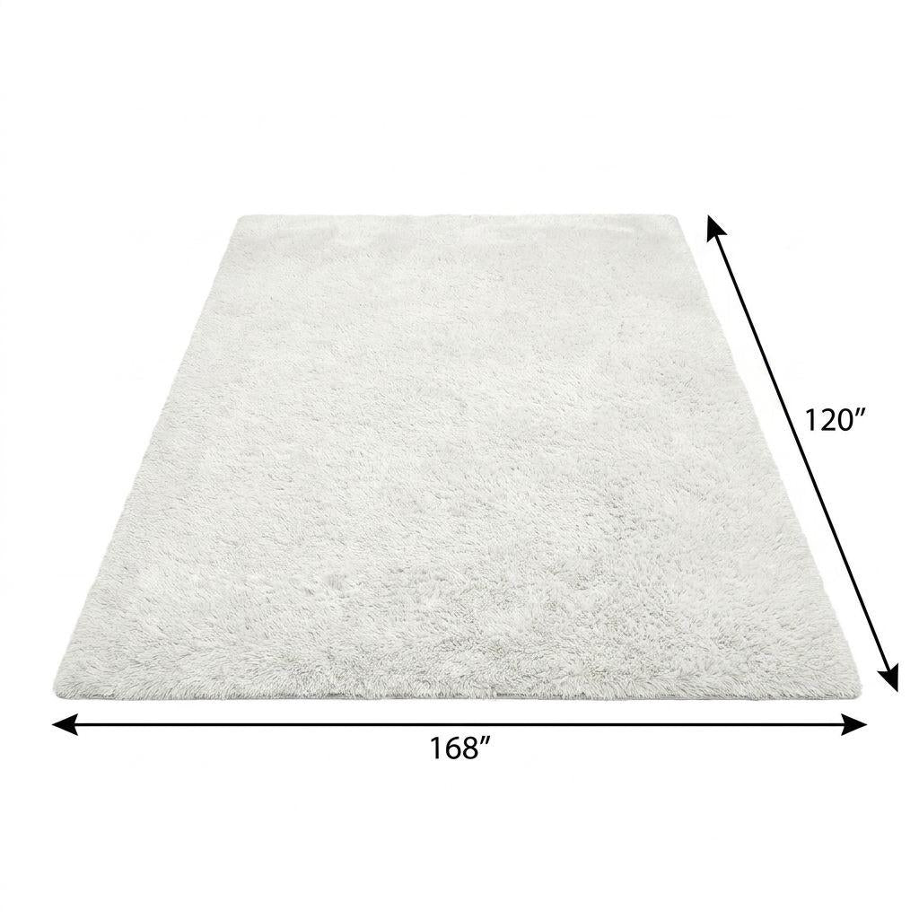 10' X 14' Green And Ivory Floral Shag Washable Area Rug With UV Protection - HomeRoots - Flyclothing LLC