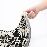 8' X 10' Black And Ivory Floral Shag Washable Area Rug With UV Protection - HomeRoots - Flyclothing LLC