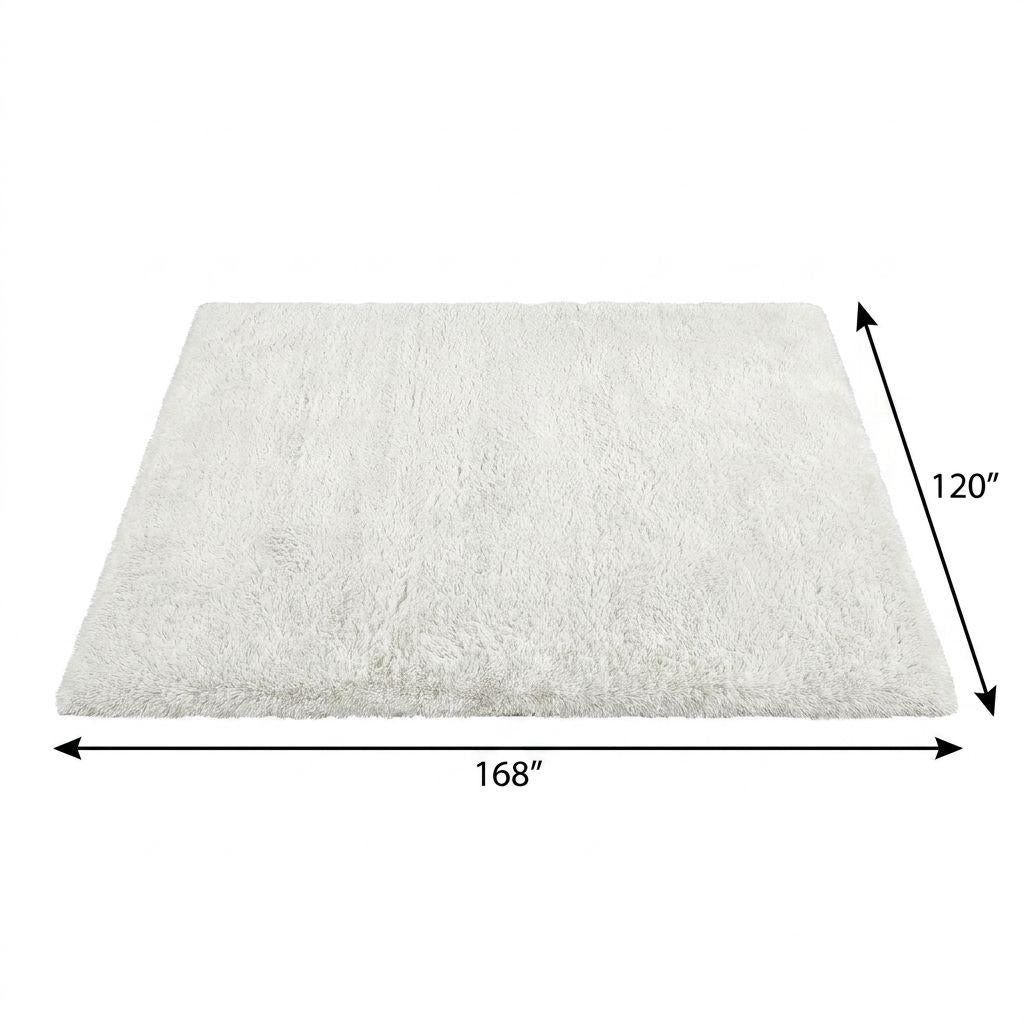 10' X 14' Black And Ivory Floral Shag Washable Area Rug With UV Protection - HomeRoots - Flyclothing LLC