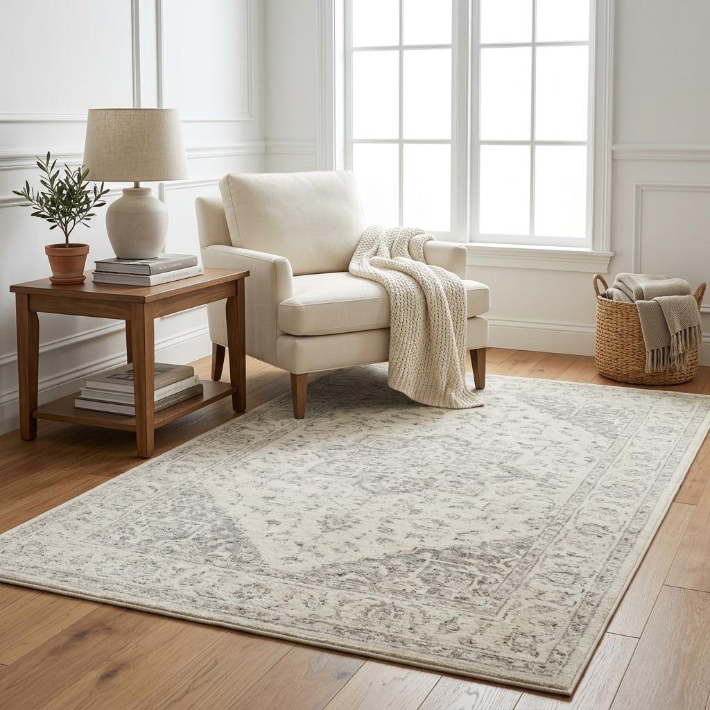 5' X 8' Brown And Beige Floral Shag Washable Area Rug With UV Protection - HomeRoots - Flyclothing LLC
