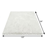 8' X 10' Brown And Beige Floral Shag Washable Area Rug With UV Protection - HomeRoots - Flyclothing LLC