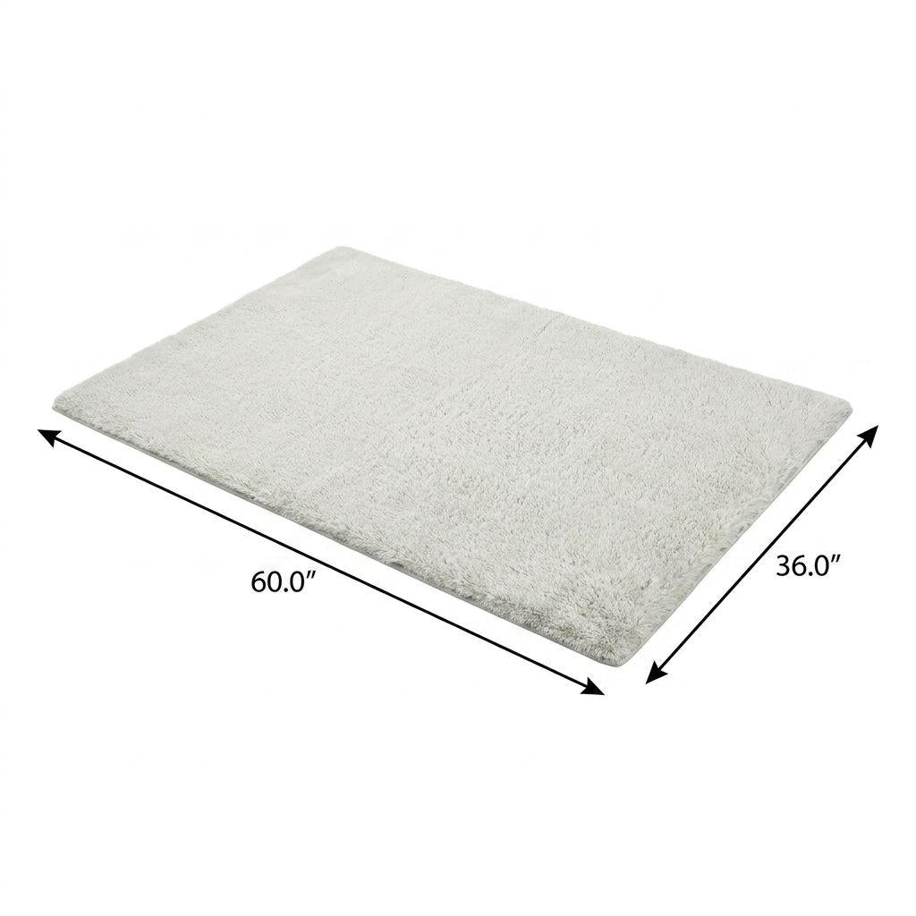 3' X 5' Burgundy And Ivory Floral Shag Washable Area Rug With UV Protection - HomeRoots - Flyclothing LLC