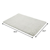 3' X 5' Burgundy And Ivory Floral Shag Washable Area Rug With UV Protection - HomeRoots - Flyclothing LLC