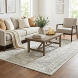 5' X 8' Burgundy And Ivory Floral Shag Washable Area Rug With UV Protection - HomeRoots - Flyclothing LLC