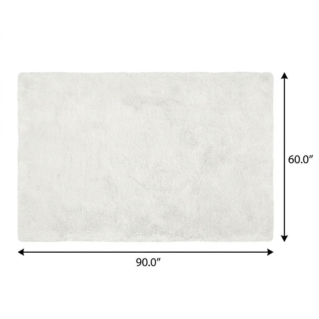 5' X 8' Burgundy And Ivory Floral Shag Washable Area Rug With UV Protection - HomeRoots - Flyclothing LLC