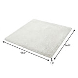8' Burgundy And Ivory Floral Shag Washable Round Rug With UV Protection - HomeRoots - Flyclothing LLC