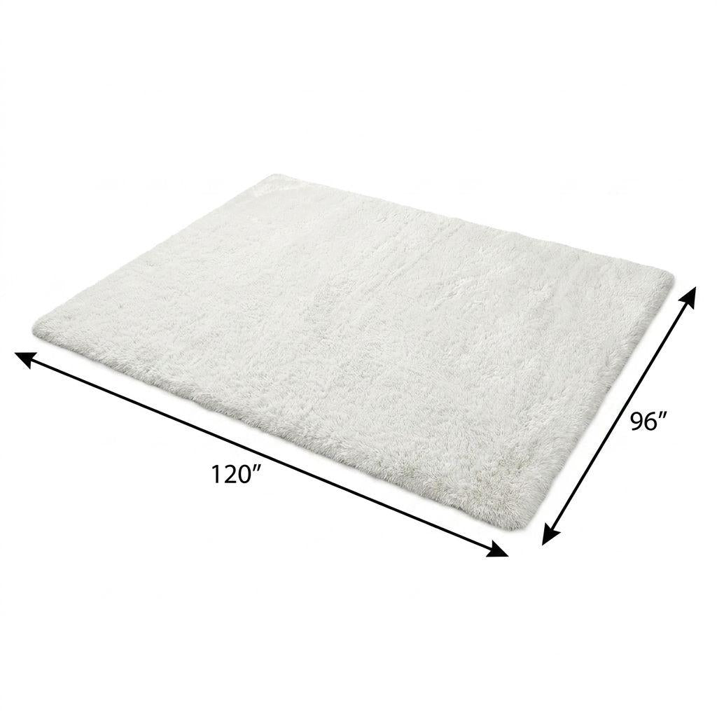 8' X 10' Burgundy And Ivory Floral Shag Washable Area Rug With UV Protection - HomeRoots - Flyclothing LLC